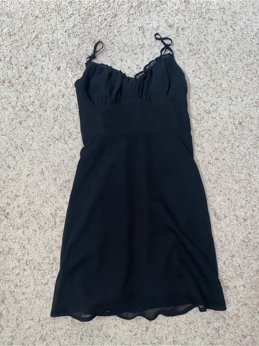 Garage Black Spaghetti Strap Mini Dress